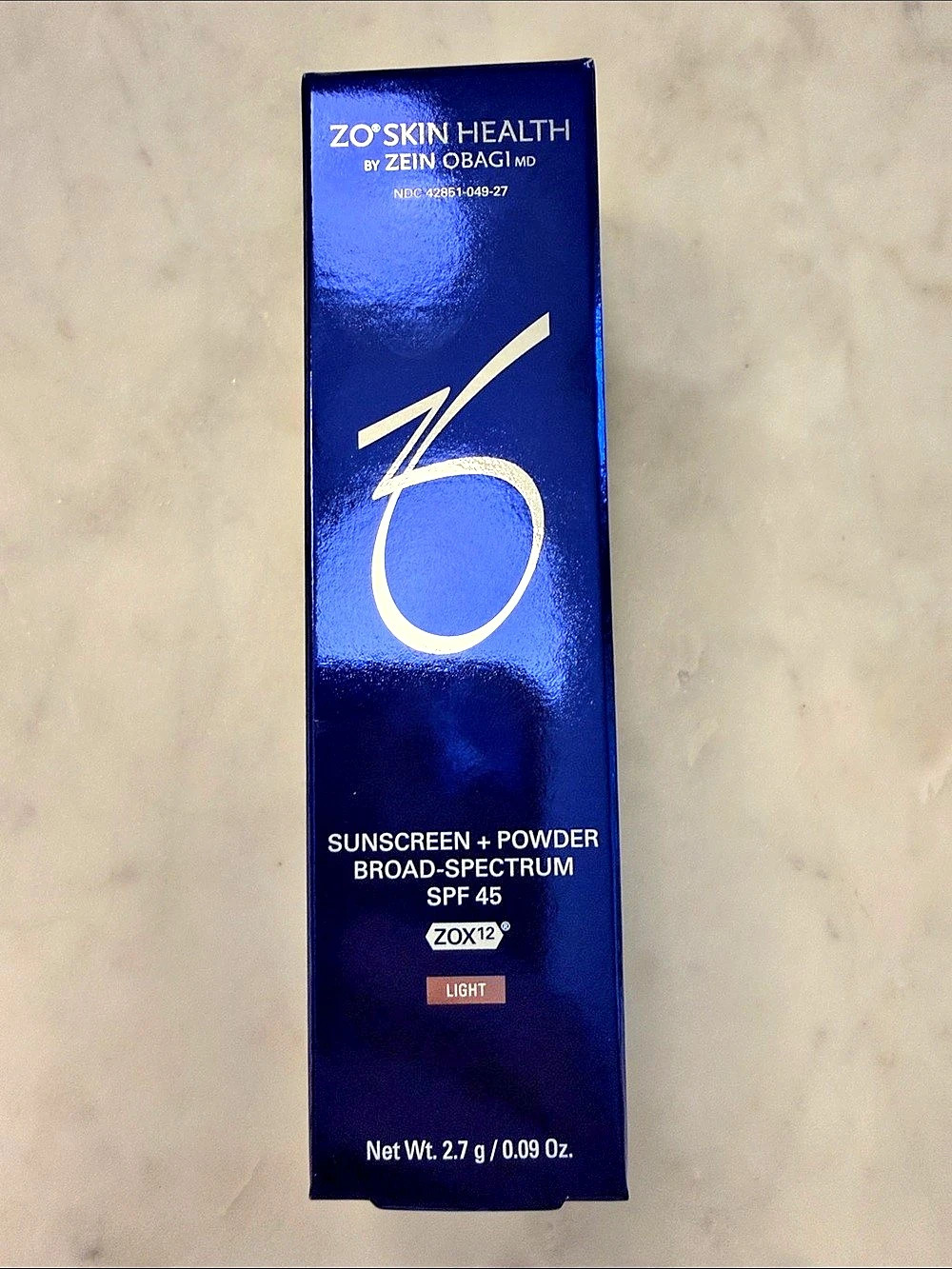 ZO Skin Health Sunscreen + Powder Broad-Spectrum SPF 45 Light NWT